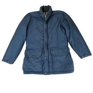 Vintage The North Face Brown Label Blue Puffer Parka Jacket Mens Large 70s 80s